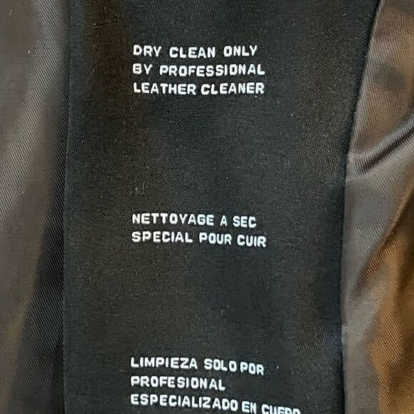 Michael Kors Women’s Leather Moto Jacket • Brown • Medium - Picture 15 of 16